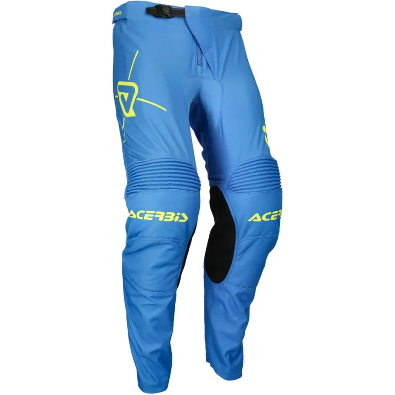 Acerbis MX TRACK INC. Motocross Enduro Pants Blue Yellow Offerta Limitata