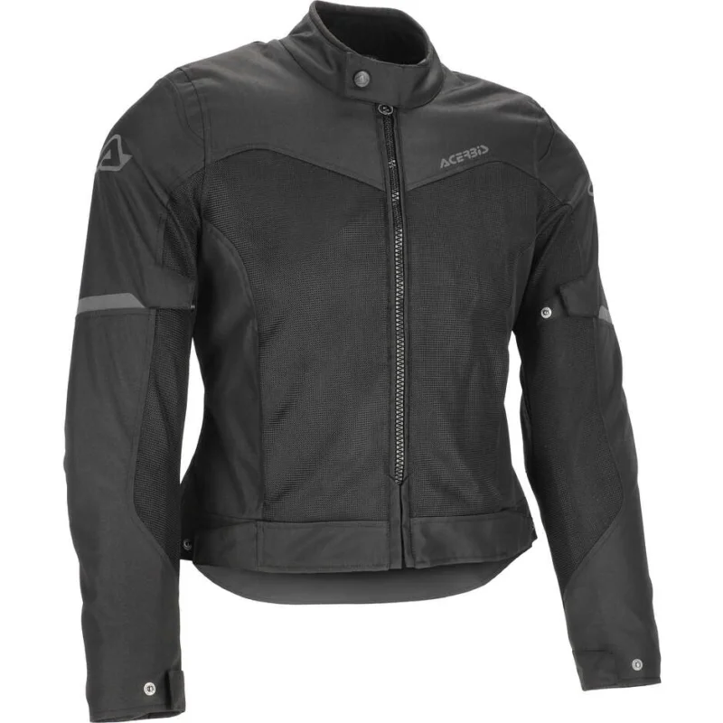 Acerbis New RAMSEY LADY My Vented 2.0 Summer Fabric Women's Motorcycle Jacket Black Promo Stagionale
