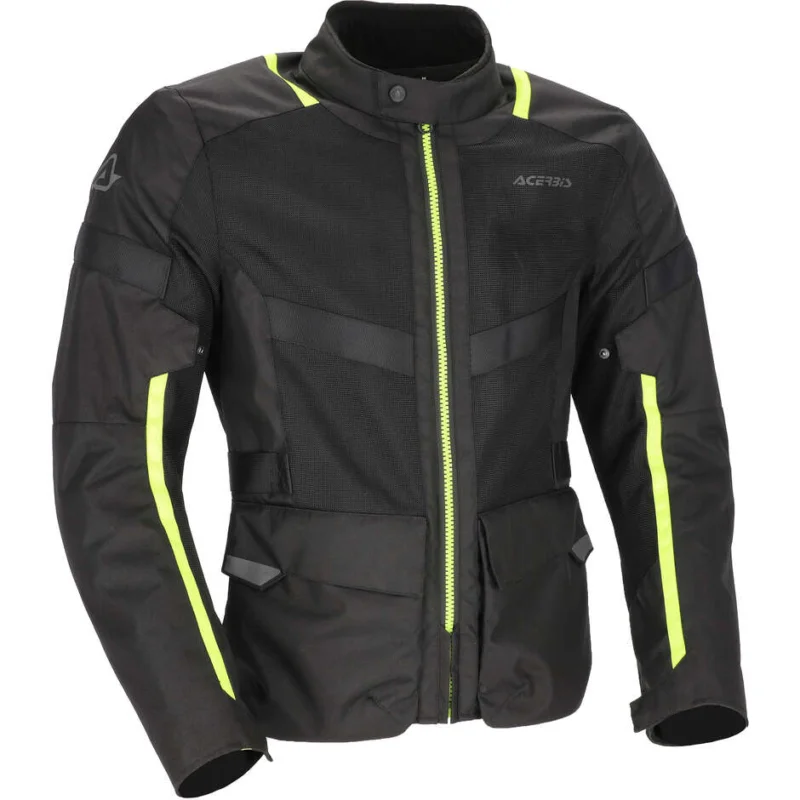 Compra Online Acerbis New RAMSEY LONG CE Perforated Summer Motorcycle Jacket Black Yellow
