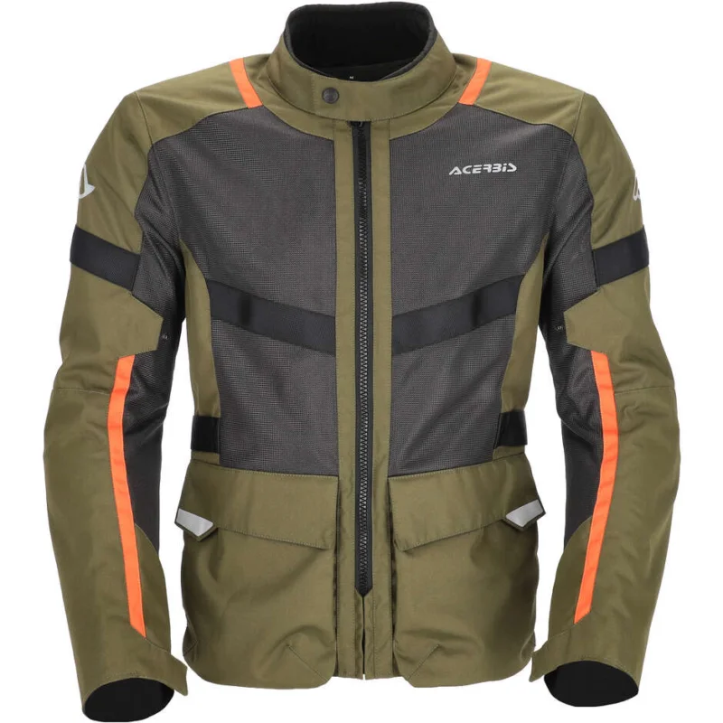 Promozione Esclusiva Acerbis New RAMSEY LONG CE Perforated Summer Motorcycle Jacket Green Orange
