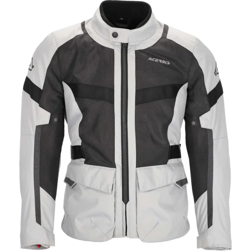 Novità Acerbis New RAMSEY LONG LADY Women's Perforated Summer Motorcycle Jacket Grey Black