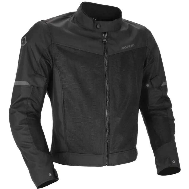 Acerbis New RAMSEY My Vented 2.0 CE Perforated Summer Motorcycle Jacket Black Prezzo Scontato