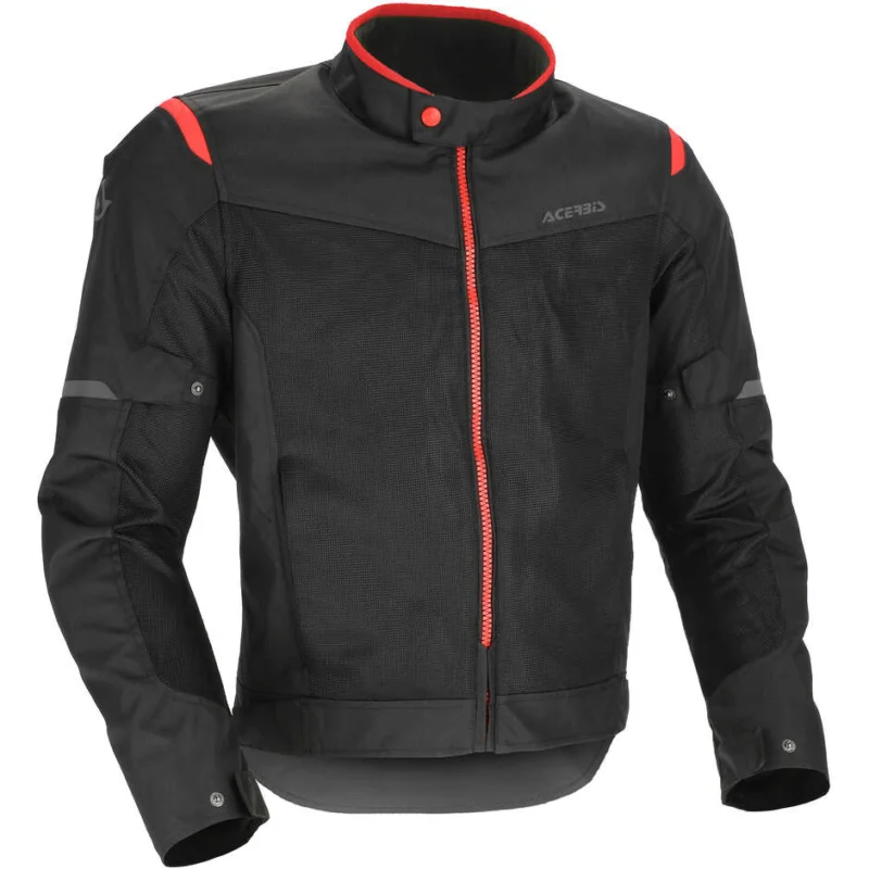 Offerta Speciale Acerbis New RAMSEY My Vented 2.0 CE Perforated Summer Motorcycle Jacket Black Red