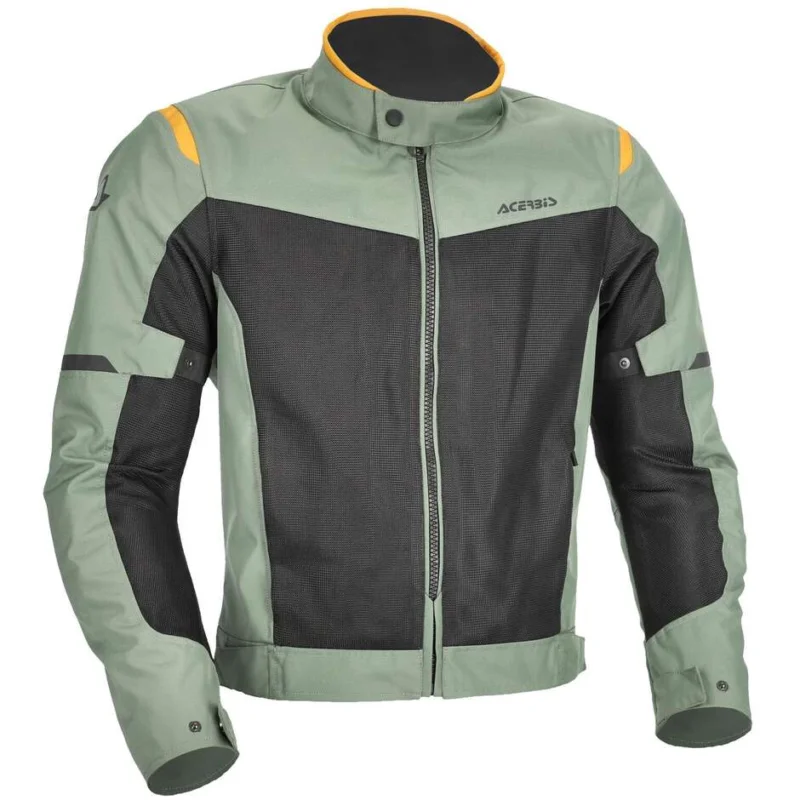 Acerbis New RAMSEY My Vented 2.0 CE Perforated Summer Motorcycle Jacket Green Yellow Ultime Pezzi