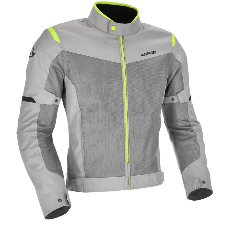 Acerbis New RAMSEY My Vented 2.0 CE Perforated Summer Motorcycle Jacket Grey Yellow Acquista Ora