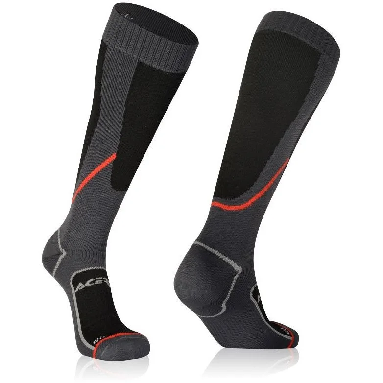 Acerbis NO-WET Waterproof Sports Socks Black Gray Spedizione Espresso
