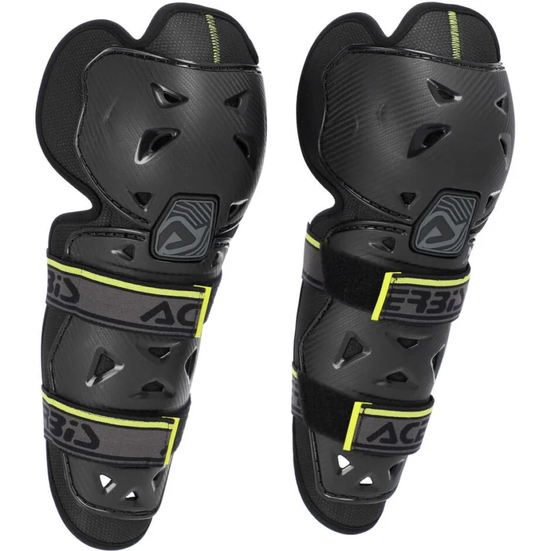 Ultime Pezzi Acerbis Profile 2.0 Cross Enduro Motorcycle Knee Brace Black Yellow