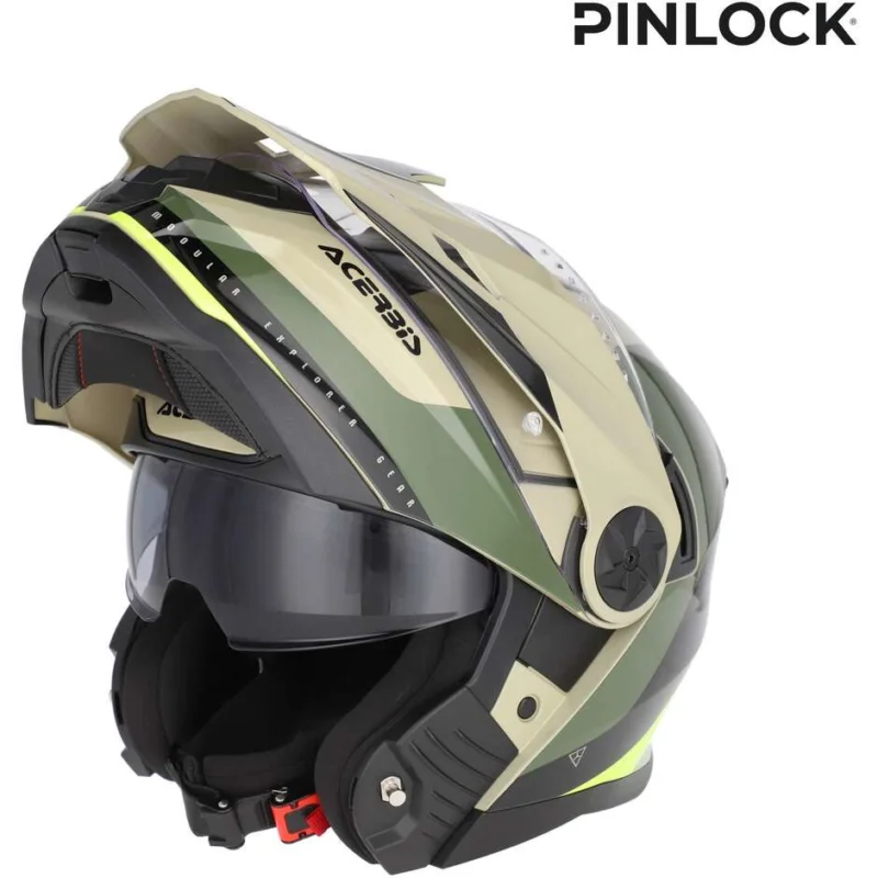 Prezzo Ridotto Acerbis Rider P/J Multi Modular Motorcycle Helmet Green Brown