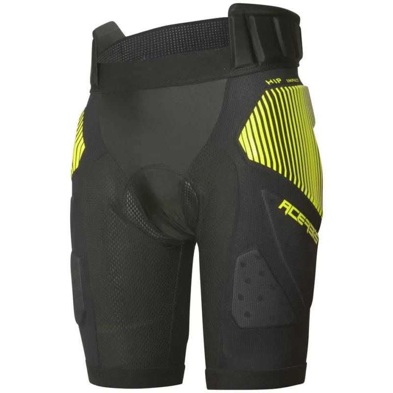 Acerbis SOFT RUSH Protective Motorcycle Shorts Black Yellow Subito Disponibile