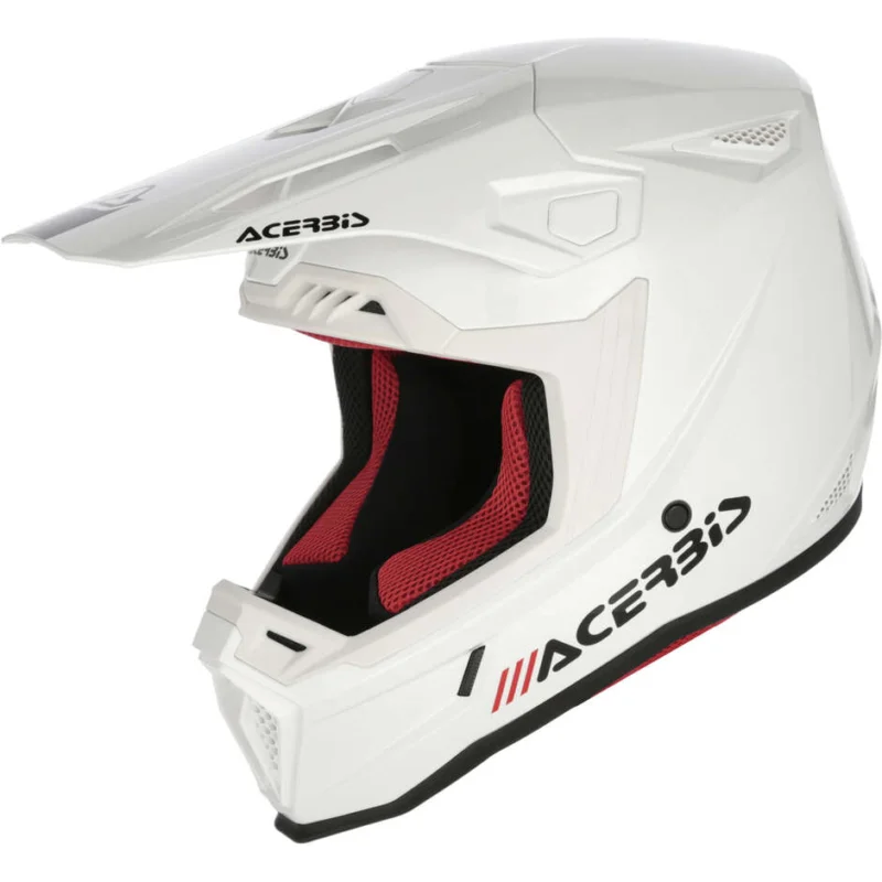 Acerbis Whoops Mono White Cross Enduro Motorcycle Helmet Pagamento Sicuro