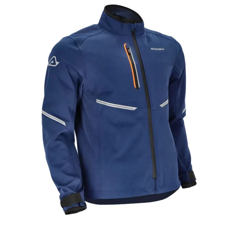 Popolare Acerbis X-Duro Waterproof Blue Orange Cross Enduro Motorcycle Jacket