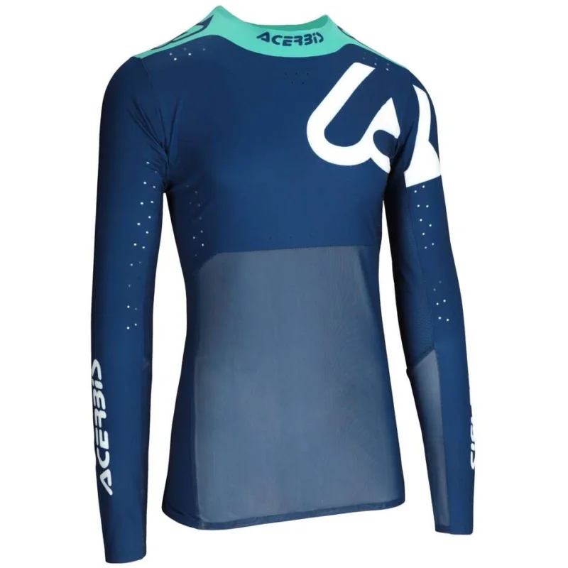 ACERBIS X-FLEX BLIZZARD 2.0 Motocross Enduro Jersey Blue White Nuovo Arrivo