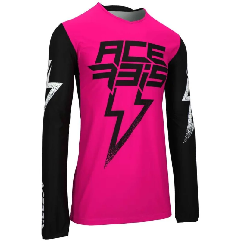 Quantità Limitata ACERBIS X-FLEX BLIZZARD Motocross Enduro Jersey Black Pink