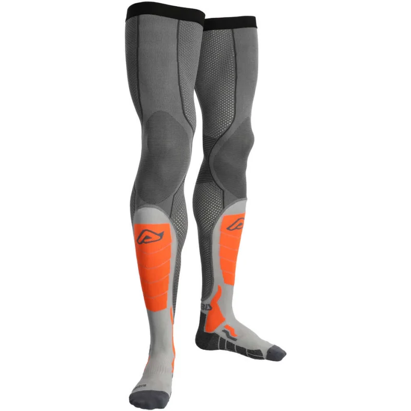 Acerbis X-LEG VENTED Motorcycle Socks Grey Orange Prezzo Basso