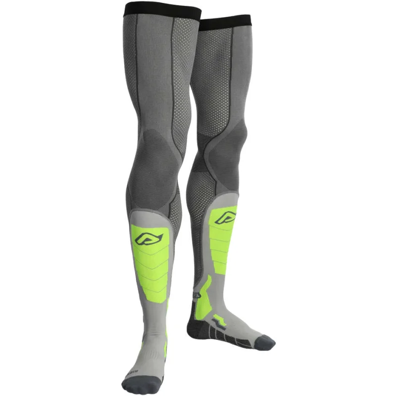 Acerbis X-LEG VENTED Motorcycle Socks Grey Yellow Nuovo Arrivo