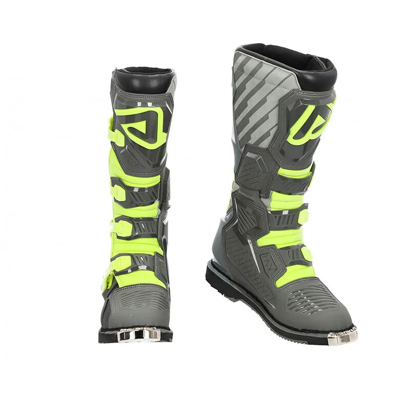 Acerbis X-RACE Cross Enduro CE Motorcycle Boots Gray Yellow Promo Stagionale