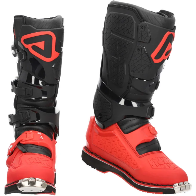 ACERBIS X-ROCK MM TWO Enduro Motocross Boot Black Red Promozione Esclusiva