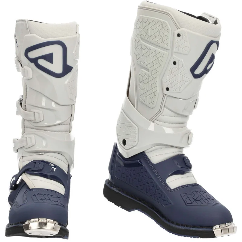ACERBIS X-ROCK MM TWO Motocross Enduro Boot Blue Grey Subito Disponibile