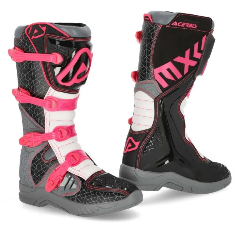 Acerbis X-TEAM Cross Enduro Motorcycle Boots Black Purple Più Venduto
