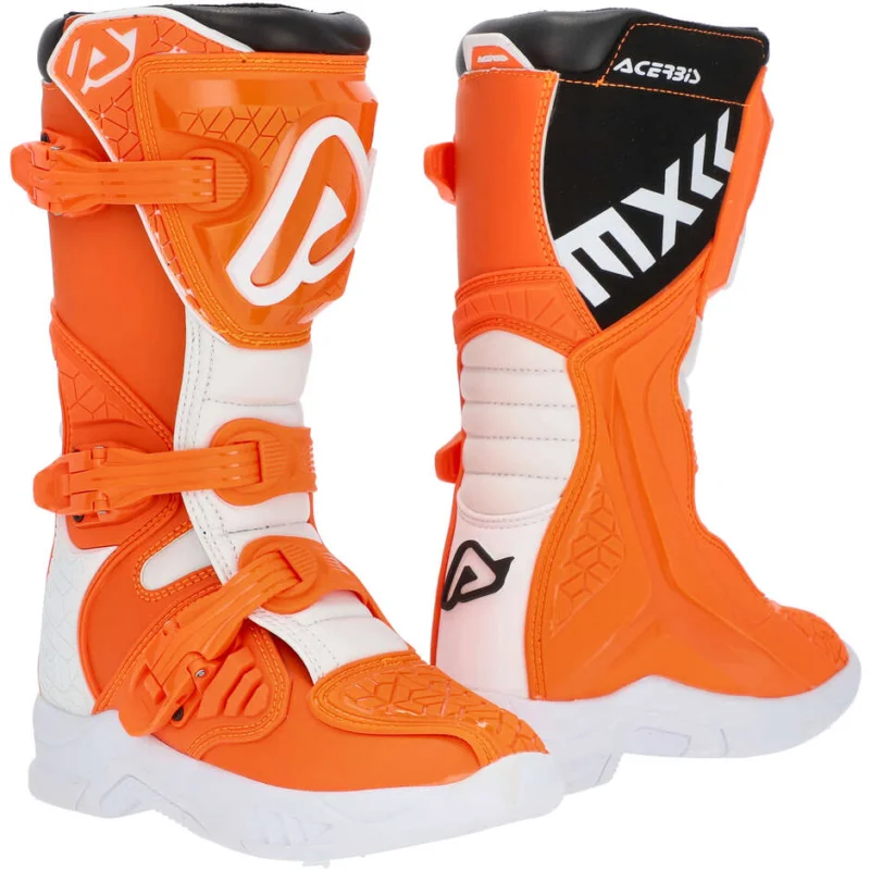 Acerbis X-TEAM KID Orange White Cross Enduro Motorcycle Boots Prezzo Basso