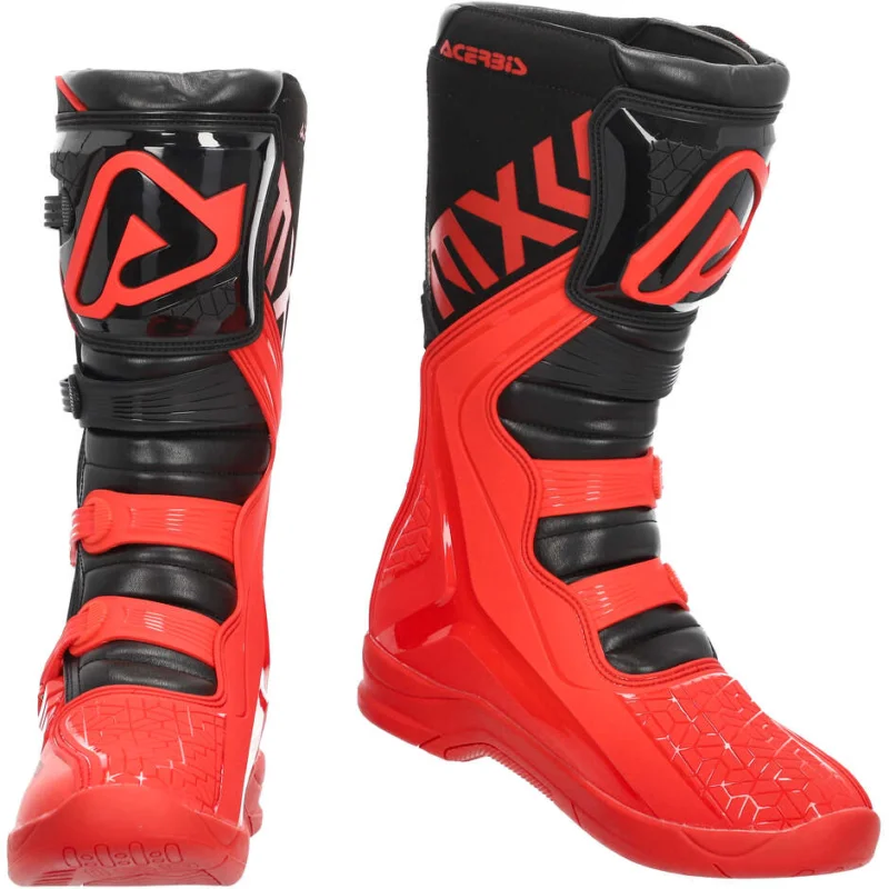 Acerbis X-TEAM Motocross Enduro Boots Red Black Occasione Imperdibile