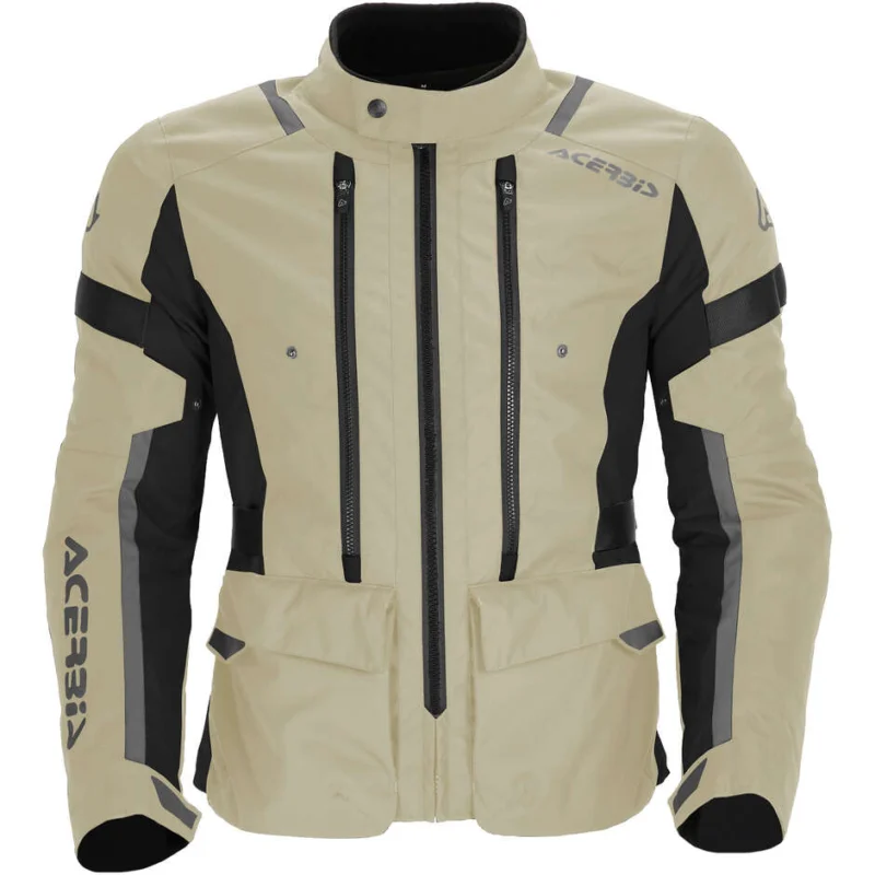 Acerbis X-Travel 2.0 Fabric Motorcycle Jacket Beige Black Spedito Oggi