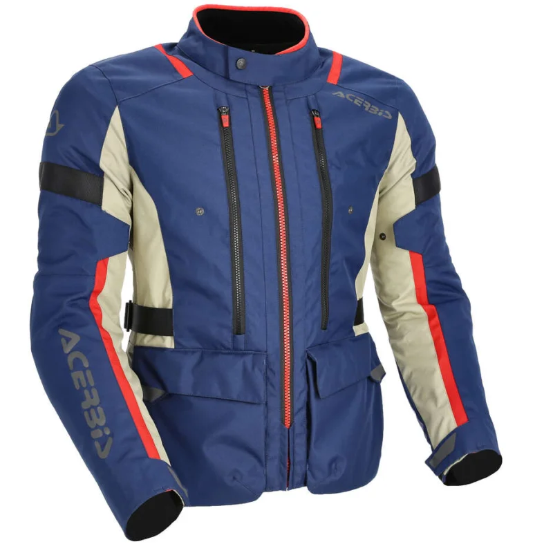 Acerbis X-Travel 2.0 Fabric Motorcycle Jacket Blue Red Offerta Speciale