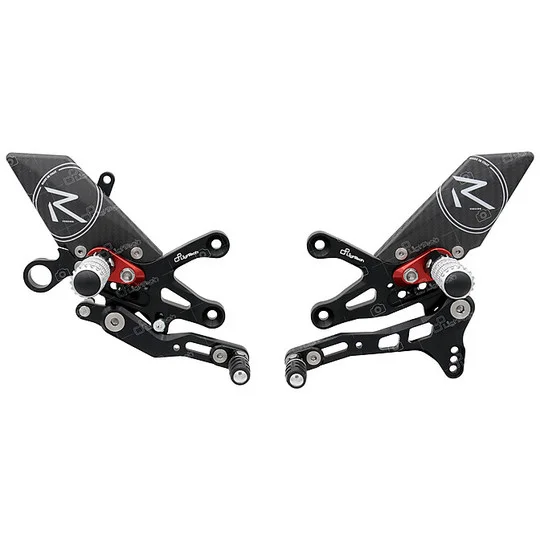 Adjustable Footboards LighTech FTRAP004R R Version With Articulated Footrest Aprilia RSV4 / Tuono V4 Quantità Limitata