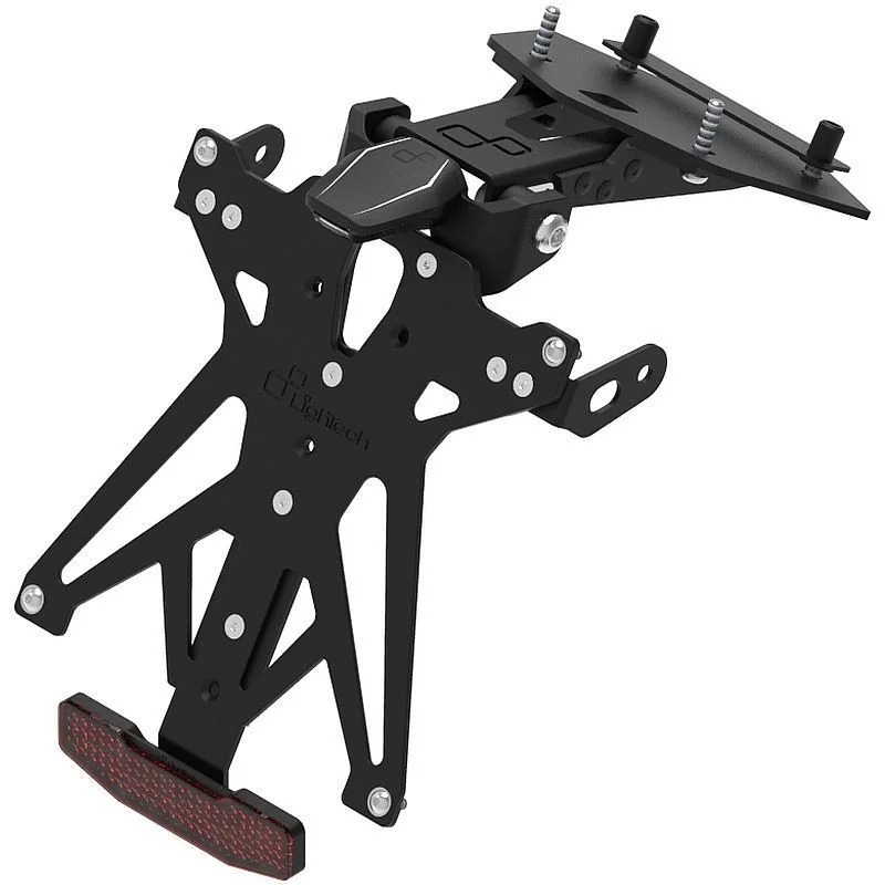 Ultime Pezzi Adjustable License Plate Holder Kit With Reflector And Lightech License Plate Light Specific For BMW S1000 RR (2019-23)/ M1000RR (21-23)/ S1000 R (2021-23)