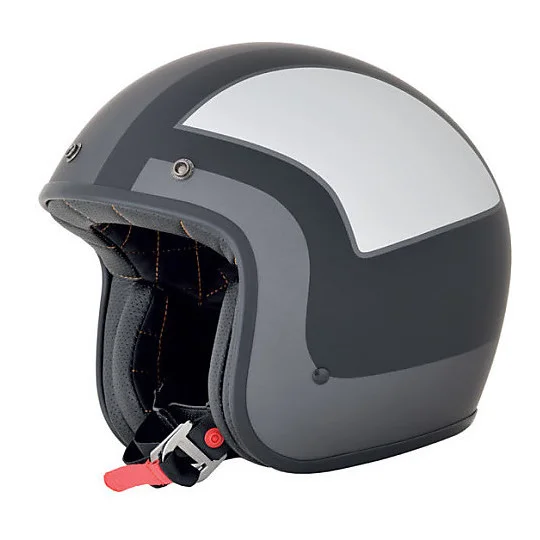 AFX FX-76 Tricolor Black Silver Casco Moto Jet Custom Helmet Quantità Limitata
