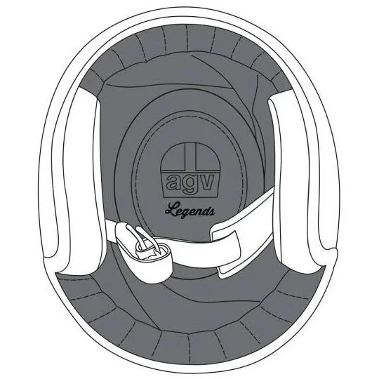 Prezzo Di Fabbrica AGV Crown Pad for X70 Helmet - Size S