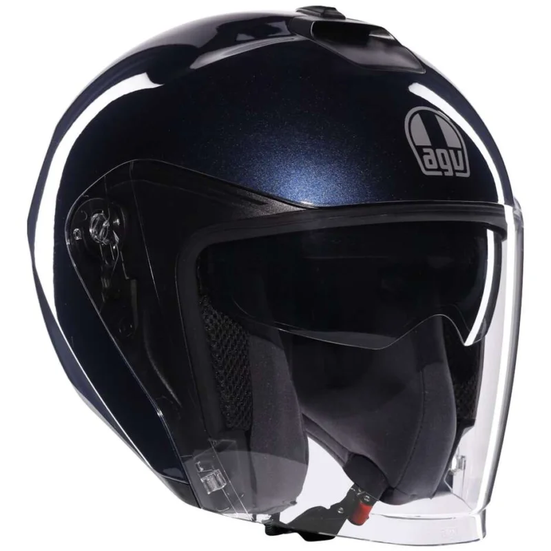 AGV IRIDES MONO Jet Motorcycle Helmet Deep Blue Reso Gratuito