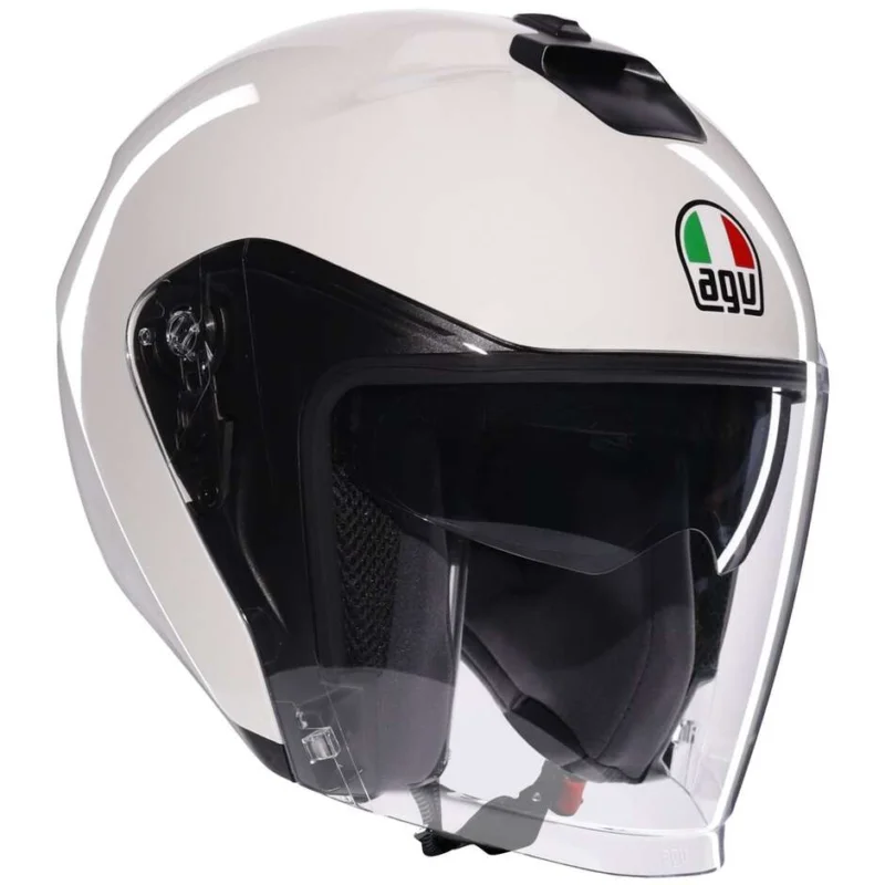 AGV IRIDES MONO Jet Motorcycle Helmet White Materia Ultime Pezzi