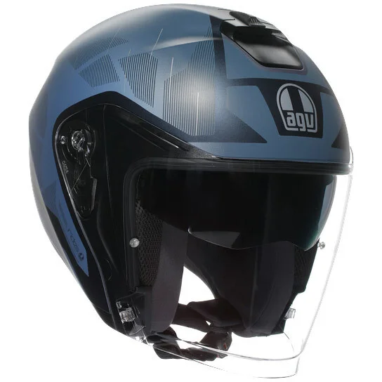 A Buon Prezzo AGV IRIDES TRIESTE Jet Motorcycle Helmet Matt Blue Grey