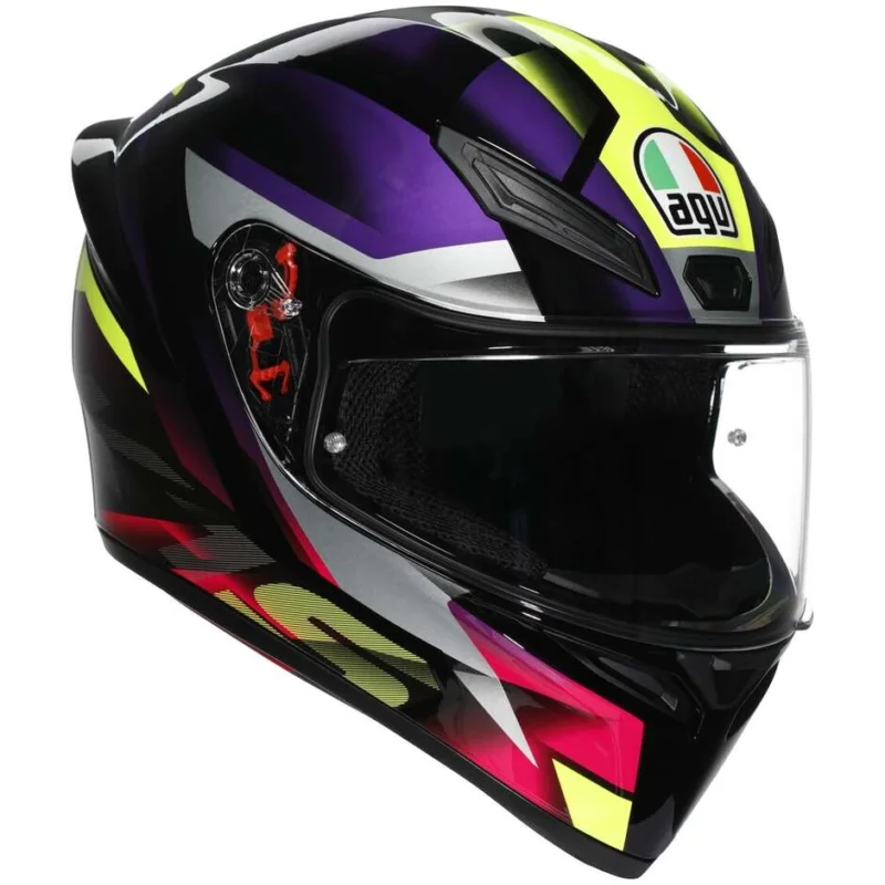 Reso Gratuito Agv K1 S FASTLAP Full Face Motorcycle Helmet Black Purple Pink