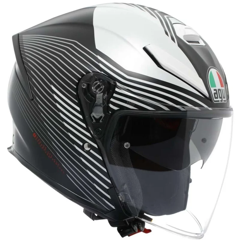 AGV K5 JET EVO CONTROL Jet Motorcycle Helmet Matt Black White Nuovo Arrivo