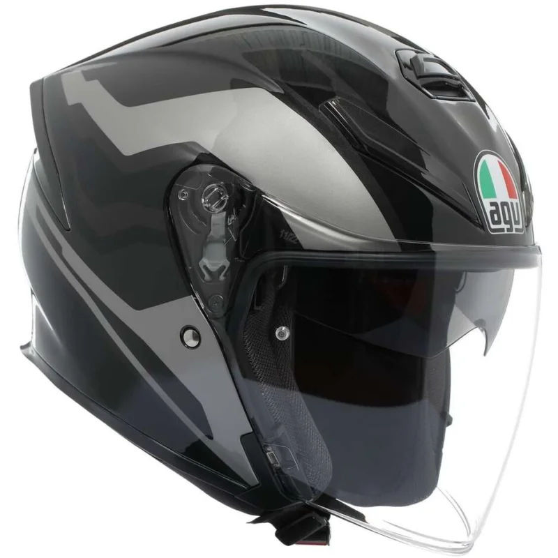 Spedito Oggi AGV K5 JET EVO TUNE Jet Motorcycle Helmet Grey Black