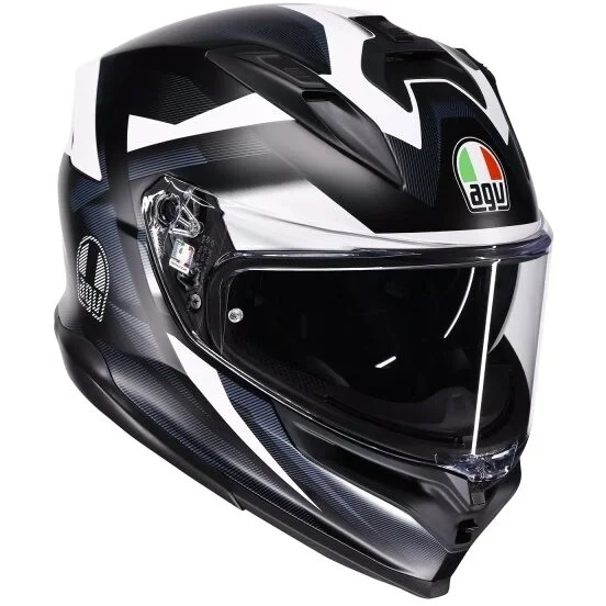 AGV K7 GLIMPSE Full Face Motorcycle Helmet Matte Black White Bestseller
