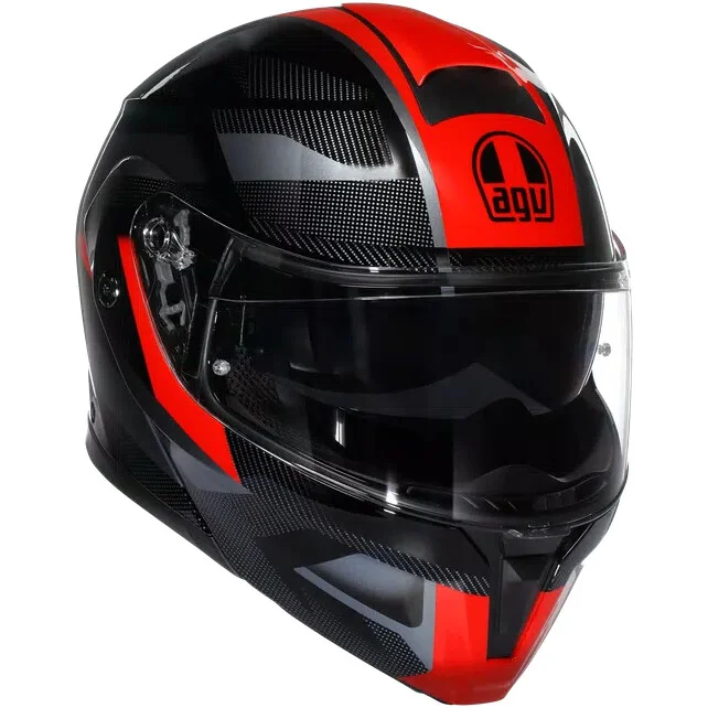Affare Agv STREETMODULAR LEDRO Modular Motorcycle Helmet P/J Black Red