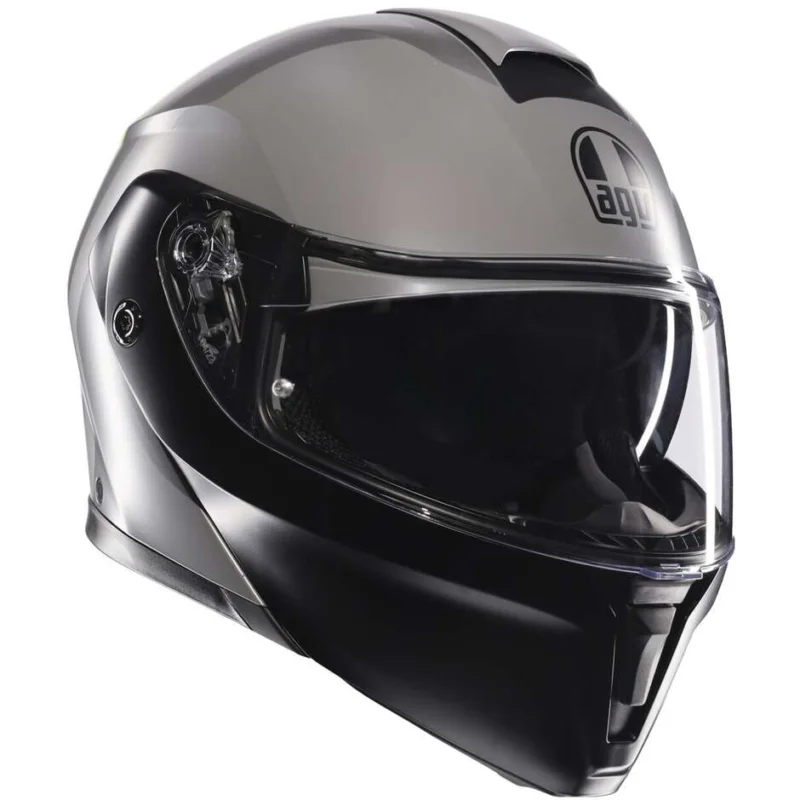 Solo Oggi Agv STREETMODULAR RESIA Modular Motorcycle Helmet Matt Grey Black Fluorescent Yellow