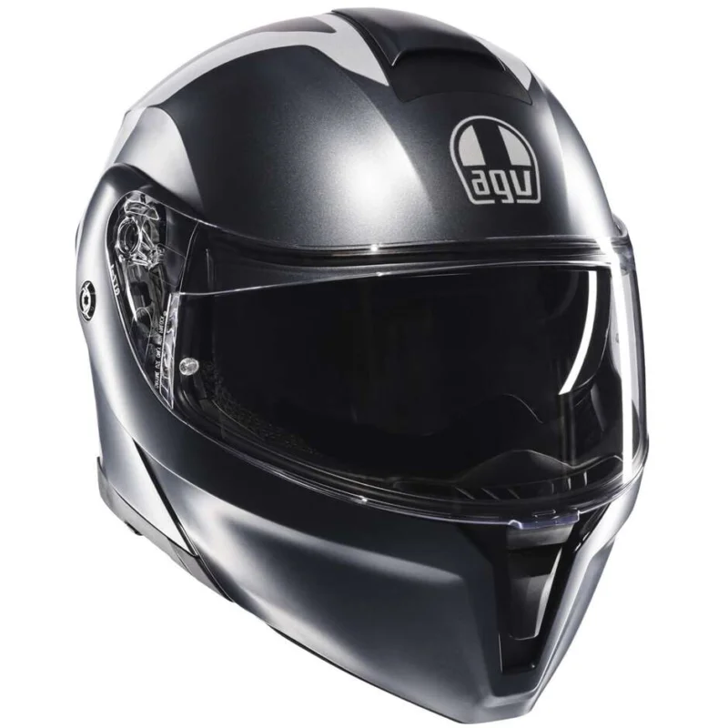 Agv STREETMODULAR RESIA Modular Motorcycle Helmet Matt Grey Silver Red Acquista Ora