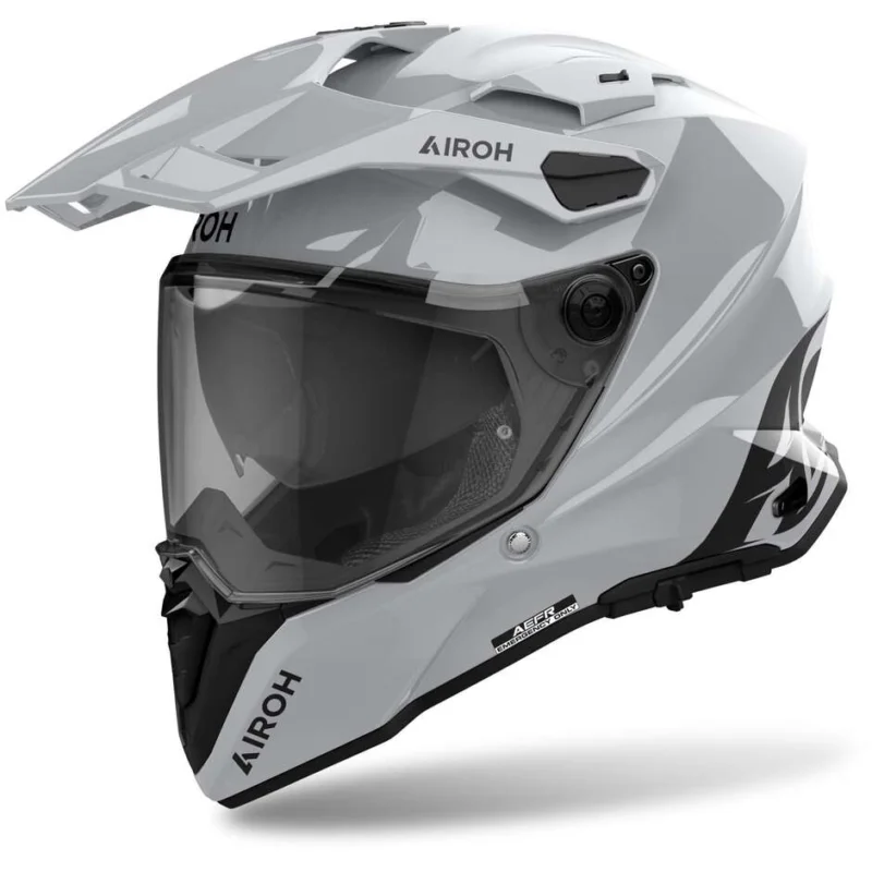 Ultime Pezzi Airoh Adventure Motorcycle Helmet COMMANDER 2 COLOR Glossy Cement Grey