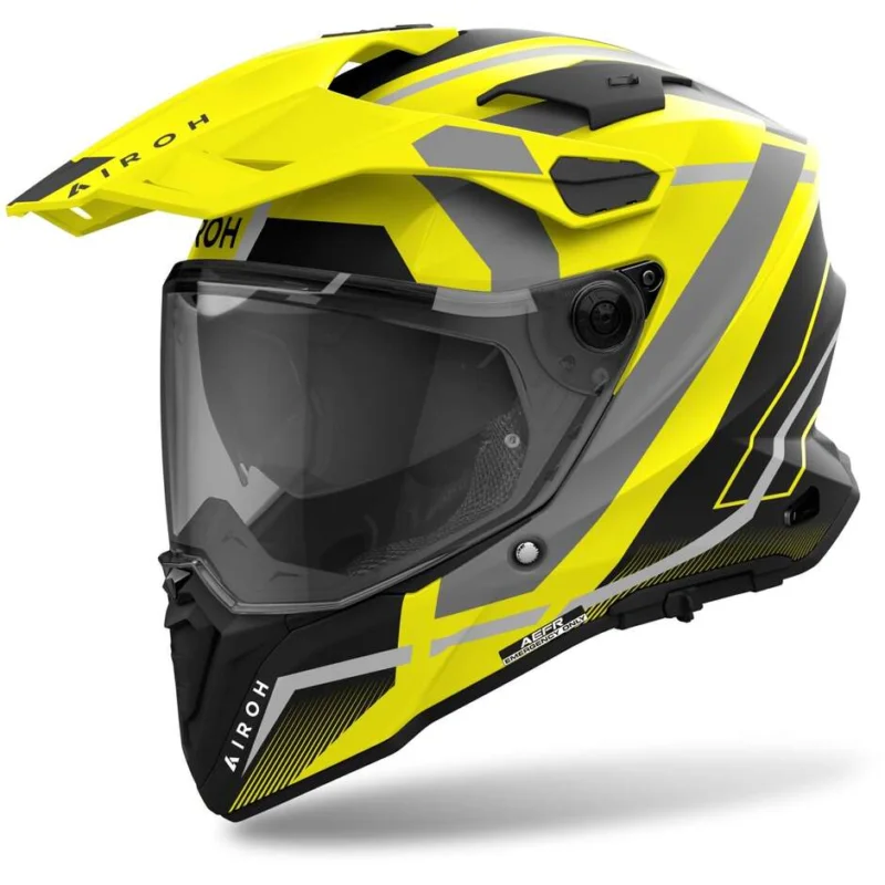 Airoh Adventure Motorcycle Helmet COMMANDER 2 MAVICK Matt Yellow Ultimissimo Modello