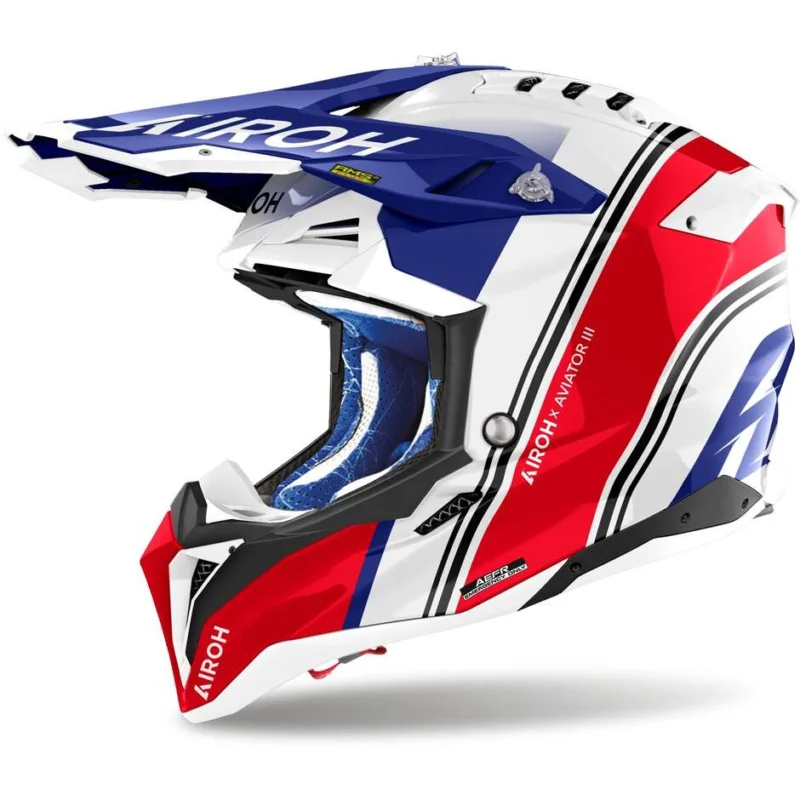 Professionale Airoh AVIATOR 3 HIMA Motocross Enduro Helmet Glossy Red