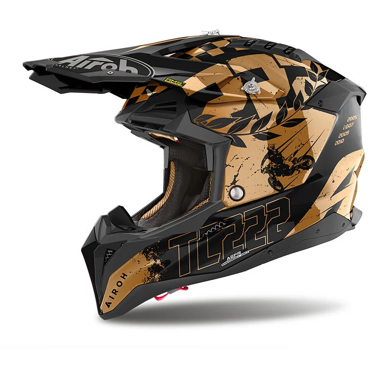 Prezzo Ridotto Airoh AVIATOR 3 LEGEND Glossy Chromo Cross Enduro Motorcycle Helmet