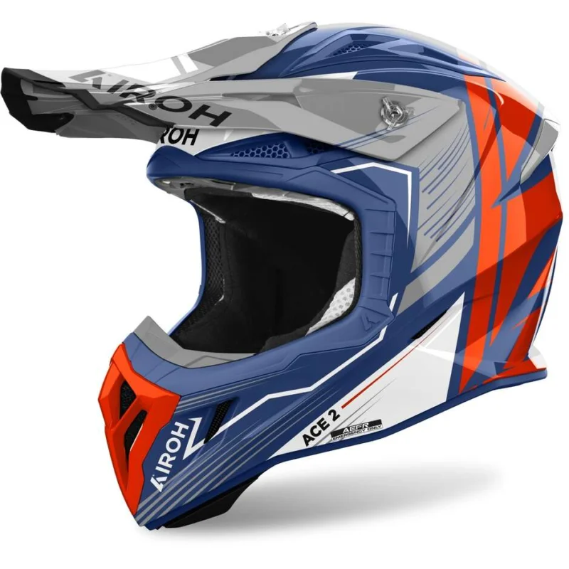 Compra Oggi Stesso Airoh AVIATOR ACE 2 ENGINE Cerulean Glossy Cross Enduro Motorcycle Helmet