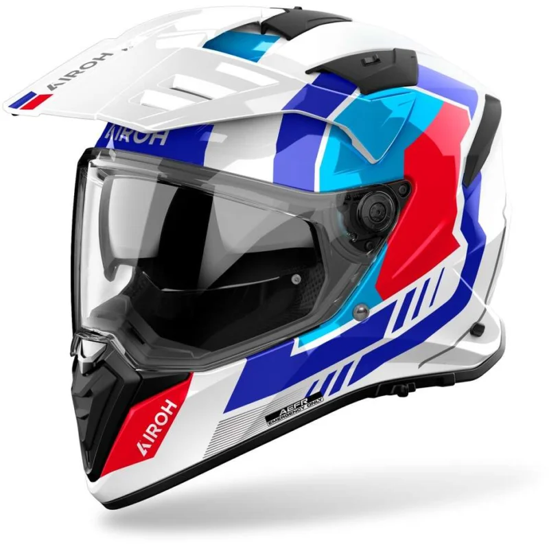 Soddisfatti O Rimborsati Airoh BANDIT HORN Adventure Motorcycle Helmet Gloss White