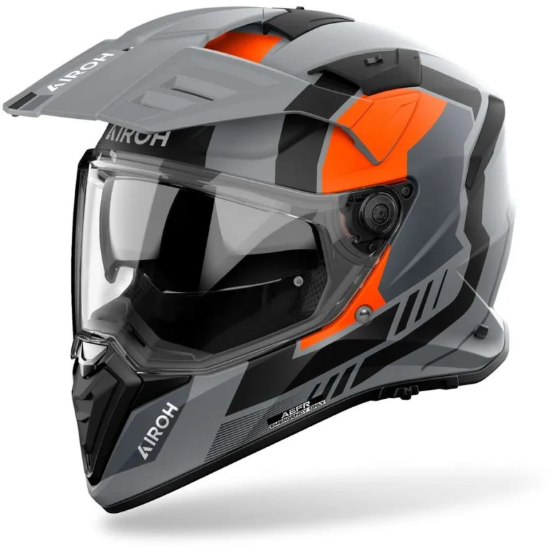 Compra Oggi Stesso Airoh BANDIT HORN Adventure Motorcycle Helmet Matte Orange