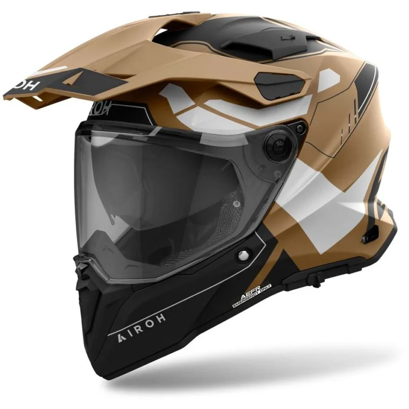 Airoh COMMANDER 2 REVEAL Sand Matt Adventure Motorcycle Helmet Pagamento Sicuro