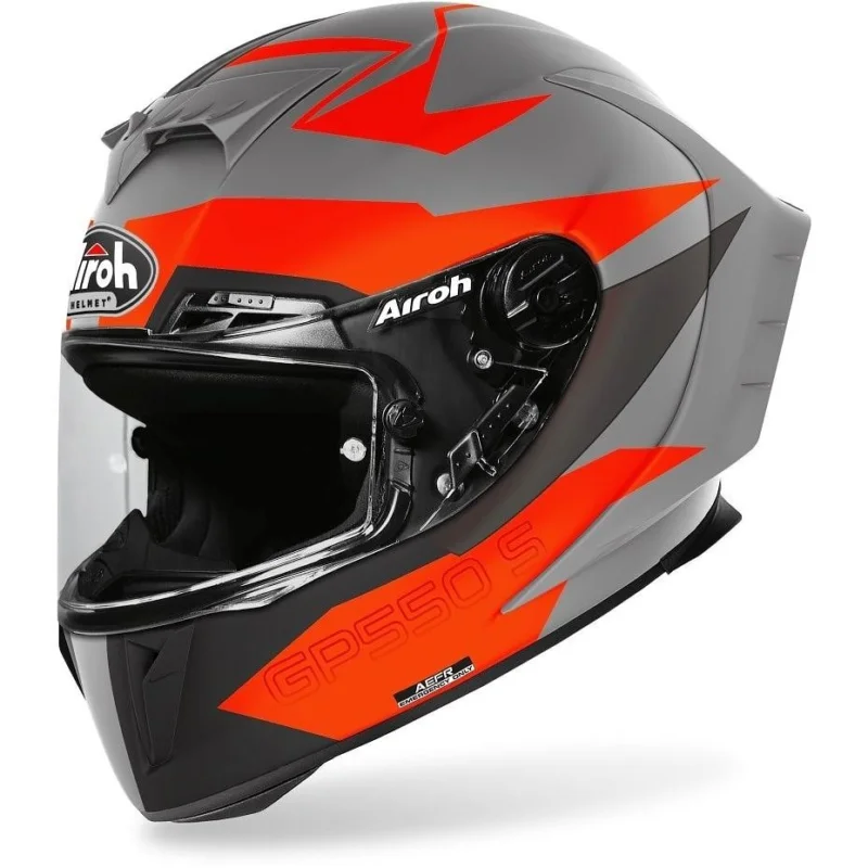 Airoh Full Face Motorcycle Helmet GP550 S Opaque Orange Vektor Nuova Collezione